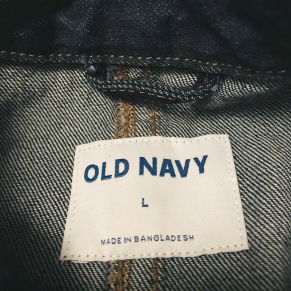 Old Navy long button down denim coat jacket size large (NEW) - Picture 7 of 11